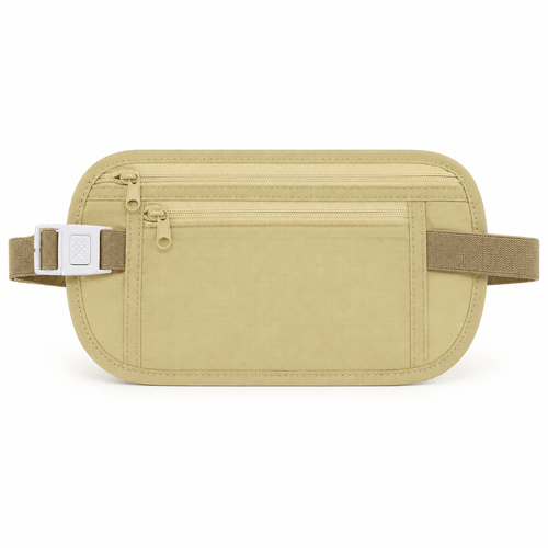 Pochette invisible de voyage beige