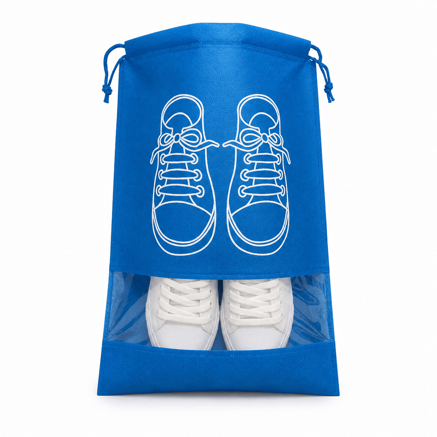 Pochettes rangement chaussures voyage bleu