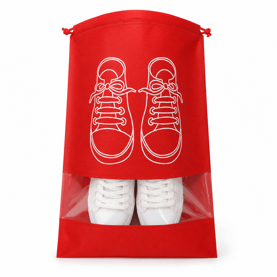 Pochettes rangement chaussures voyage rouge