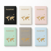 Porte-passeport motif carte du monde mise en forme