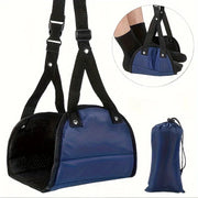 Repose-pieds hamac voyage ajustable bleu