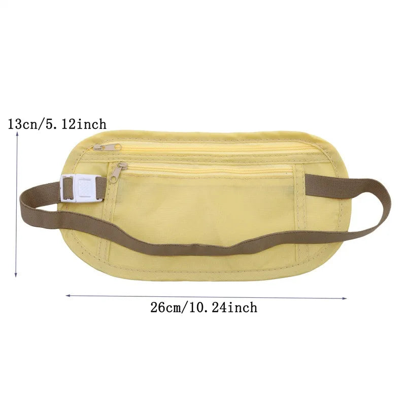 Invisible Travel Waist Packs Pouch for Passport Money Belt Bag Hidden Security Wallet Gift Travel Bag Chest Pack Money Waist Bag Boutique Voyage