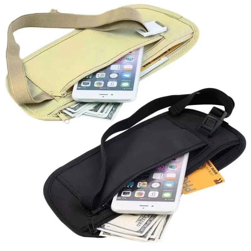 Invisible Travel Waist Packs Pouch for Passport Money Belt Bag Hidden Security Wallet Gift Travel Bag Chest Pack Money Waist Bag Boutique Voyage