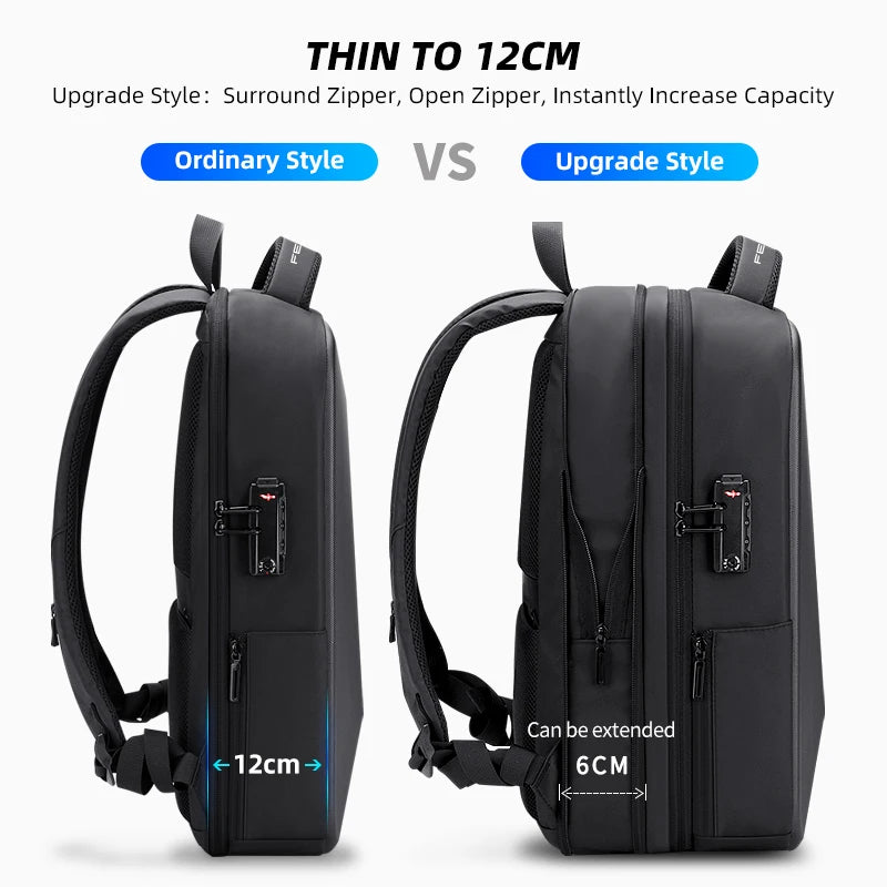 Fenruien Brand Laptop Backpack Anti-theft Waterproof School Backpacks USB Charging Men Business Travel Bag Backpack New Design Boutique Voyage