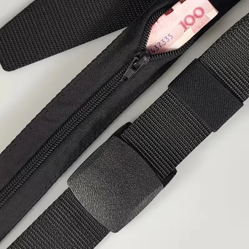 New Travel Cash Anti Theft Belt Waist Bag Women Portable Hidden Money Strap Belt Wallet Waist Pack Men Hiding Belt For Men Women Boutique Voyage