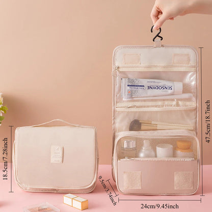 Travel Makeup Bag Waterproof Toiletries Organizer High Quality Women Neceser Bathroom Hook Wash Pouch Hook Makeup Storage Bag Boutique Voyage