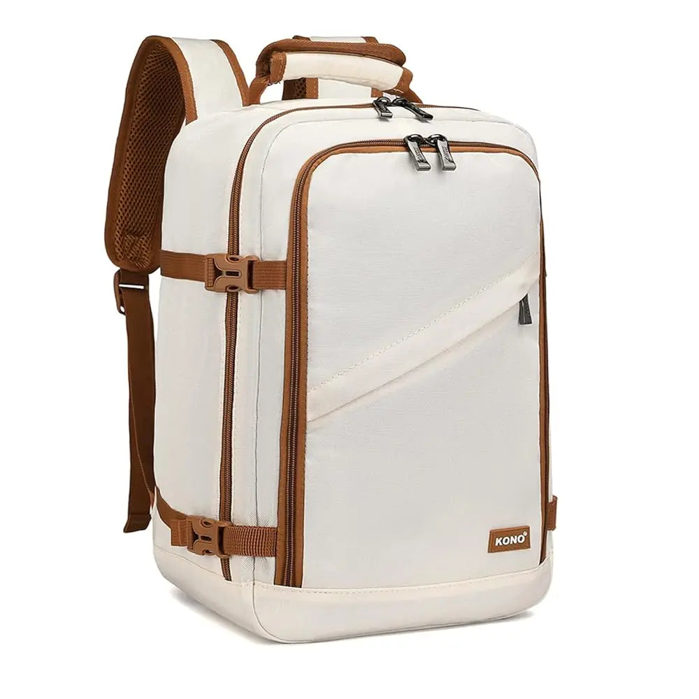 Kono Cabin bag 40x20x25 cm for Ryanair Under Seat hand luggage Backpack, Cabin Size 20L Black Minimalist Boutique Voyage