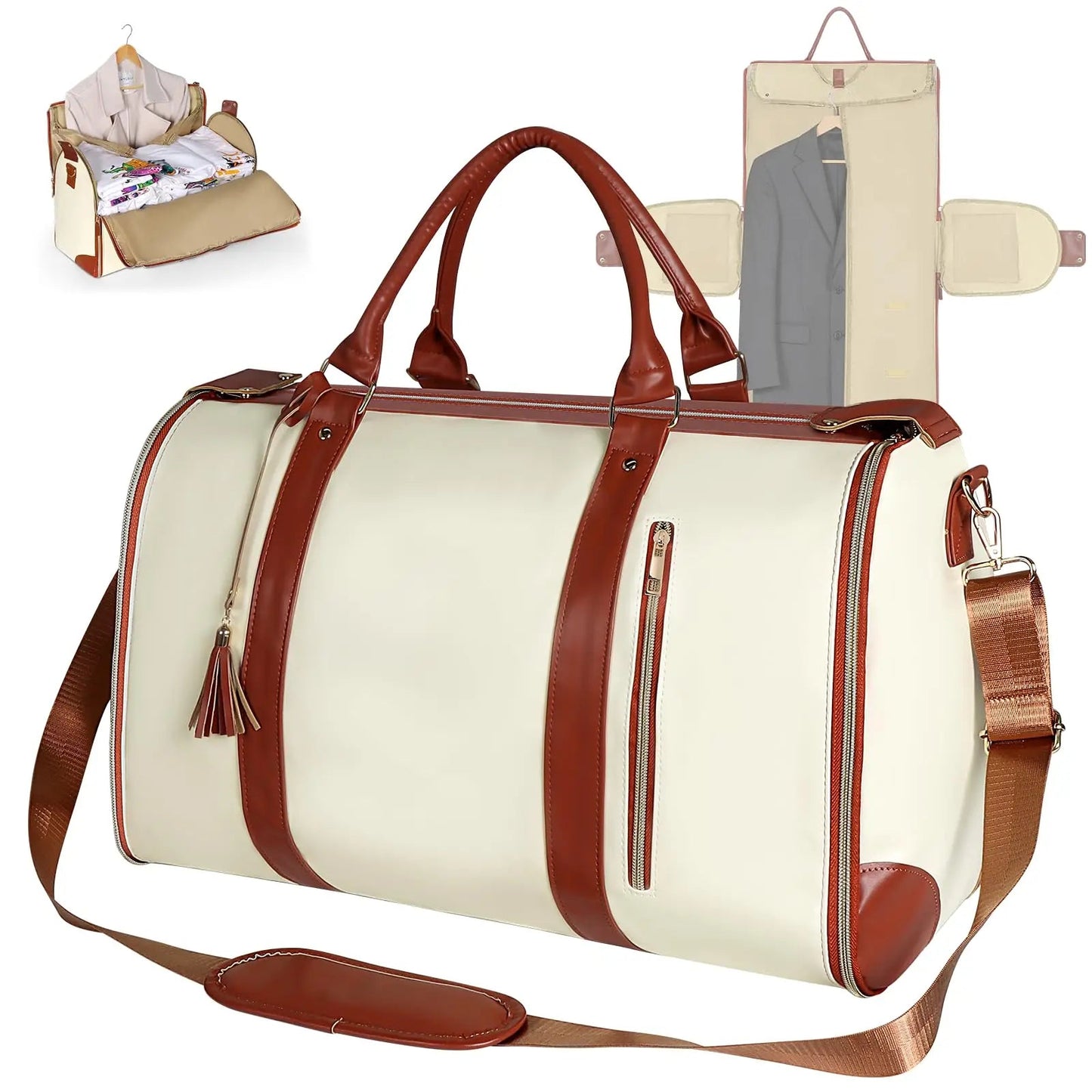 Geestock Convertible Garment Bag 2in1 Carry On Travel Duffle Bag Women Foldable Hanging Suit Travel Bags Waterproof Weekender Ba Boutique Voyage