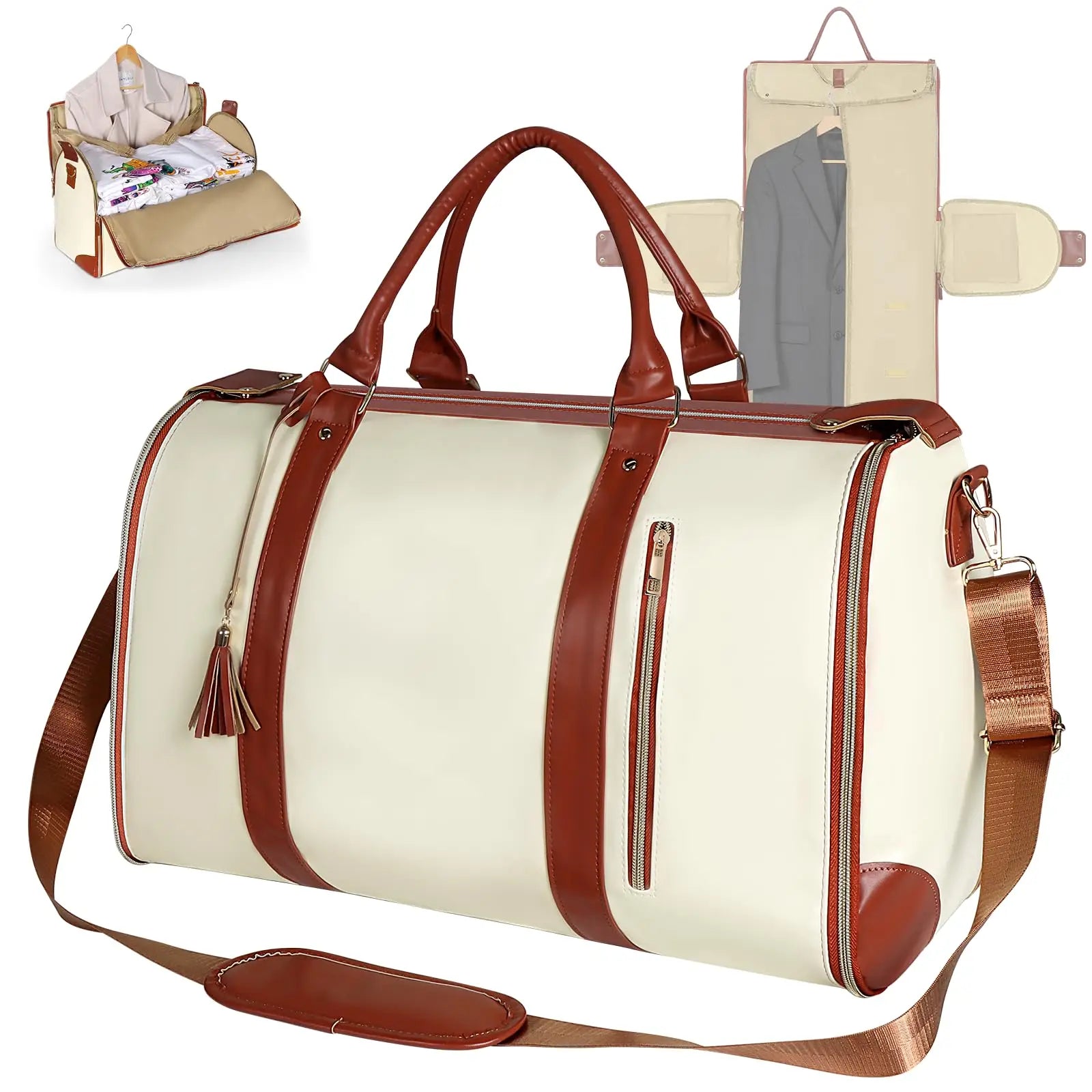 Geestock Convertible Garment Bag 2in1 Carry On Travel Duffle Bag Women Foldable Hanging Suit Travel Bags Waterproof Weekender Ba Boutique Voyage