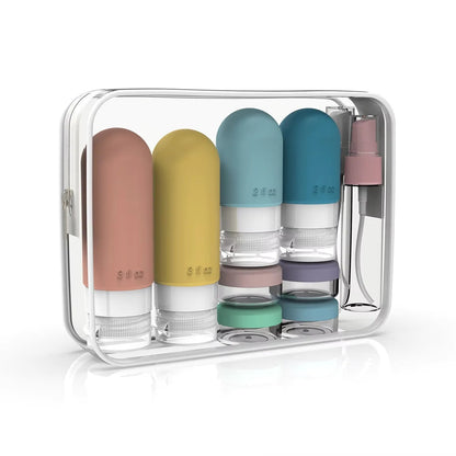 16 Pack Leak Proof Travel Bottle Set Made Of Silicone - TSA-Approved Containers For Toiletries And Conditioner Boutique Voyage