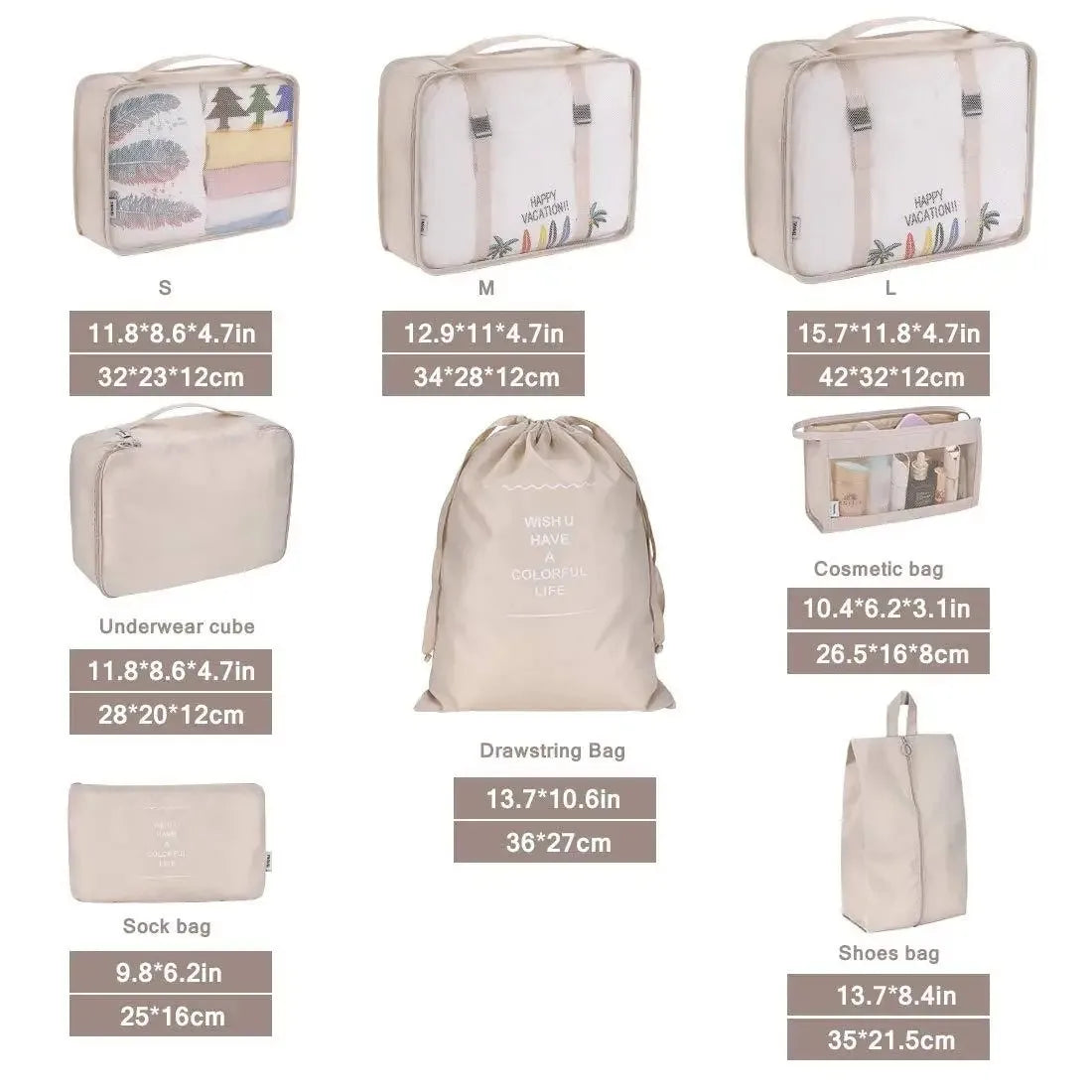6/8Pcs Set Travel Bag Organizer Clothes Luggage Travel Organizer Blanket Shoes Organizers Bag Suitcase Pouch Packing Cubes Boutique Voyage