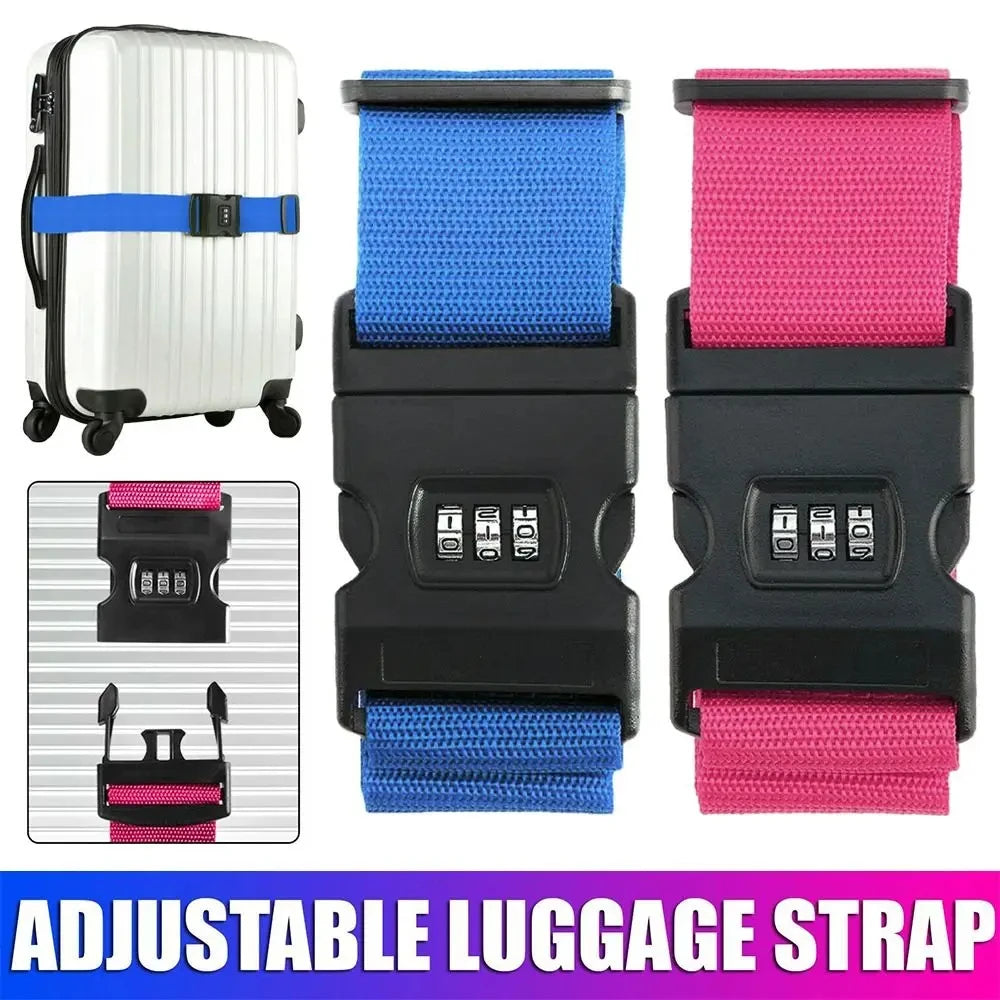 Luggage Strap Anti-theft Luggage Buckle  Password Adjustable Bundling Packing Baggage Belt Suitcase Trunk Belts Bag Accessories Boutique Voyage