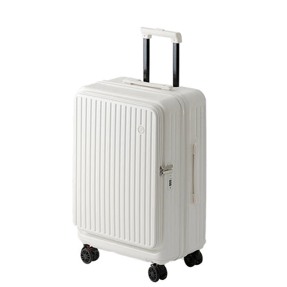 Multifunctional Front Opening Expandable Suitcase with Cup Holder Large Capacity Luggage 360° Shock Absorbing Wheels 20' 24' 28' Boutique Voyage