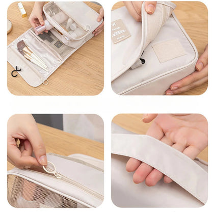 Travel Makeup Bag Waterproof Toiletries Organizer High Quality Women Neceser Bathroom Hook Wash Pouch Hook Makeup Storage Bag Boutique Voyage