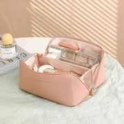 Large Capacity Cosmetic Bag Cosmetic Storage Bag PU Leather Portable Travel Toiletry Bag Women Cosmetic Bag Toiletries Organizer Boutique Voyage
