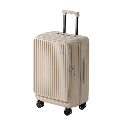 Multifunctional Front Opening Expandable Suitcase with Cup Holder Large Capacity Luggage 360° Shock Absorbing Wheels 20' 24' 28' Boutique Voyage