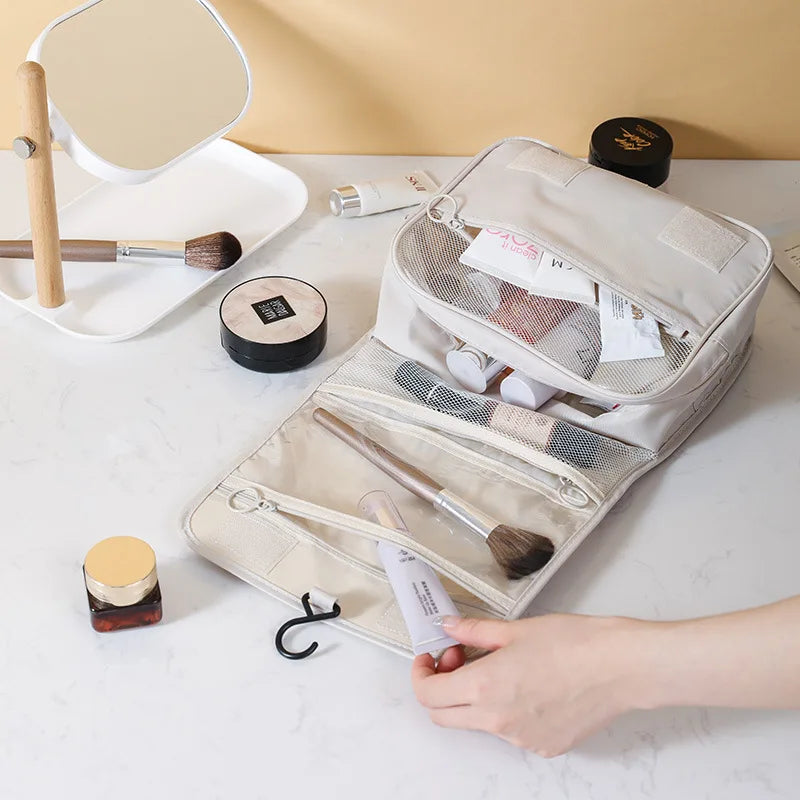 Travel Makeup Bag Waterproof Toiletries Organizer High Quality Women Neceser Bathroom Hook Wash Pouch Hook Makeup Storage Bag Boutique Voyage
