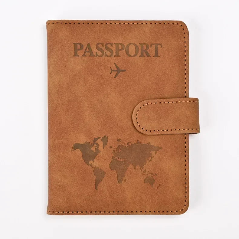 Travel Passport Cover Holder Case PU Leather Men Women Ticket Wallet Protective with Credit Card Holder Protector Cover Case Boutique Voyage