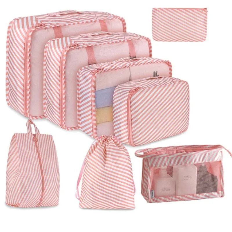 6/8Pcs Set Travel Bag Organizer Clothes Luggage Travel Organizer Blanket Shoes Organizers Bag Suitcase Pouch Packing Cubes Boutique Voyage