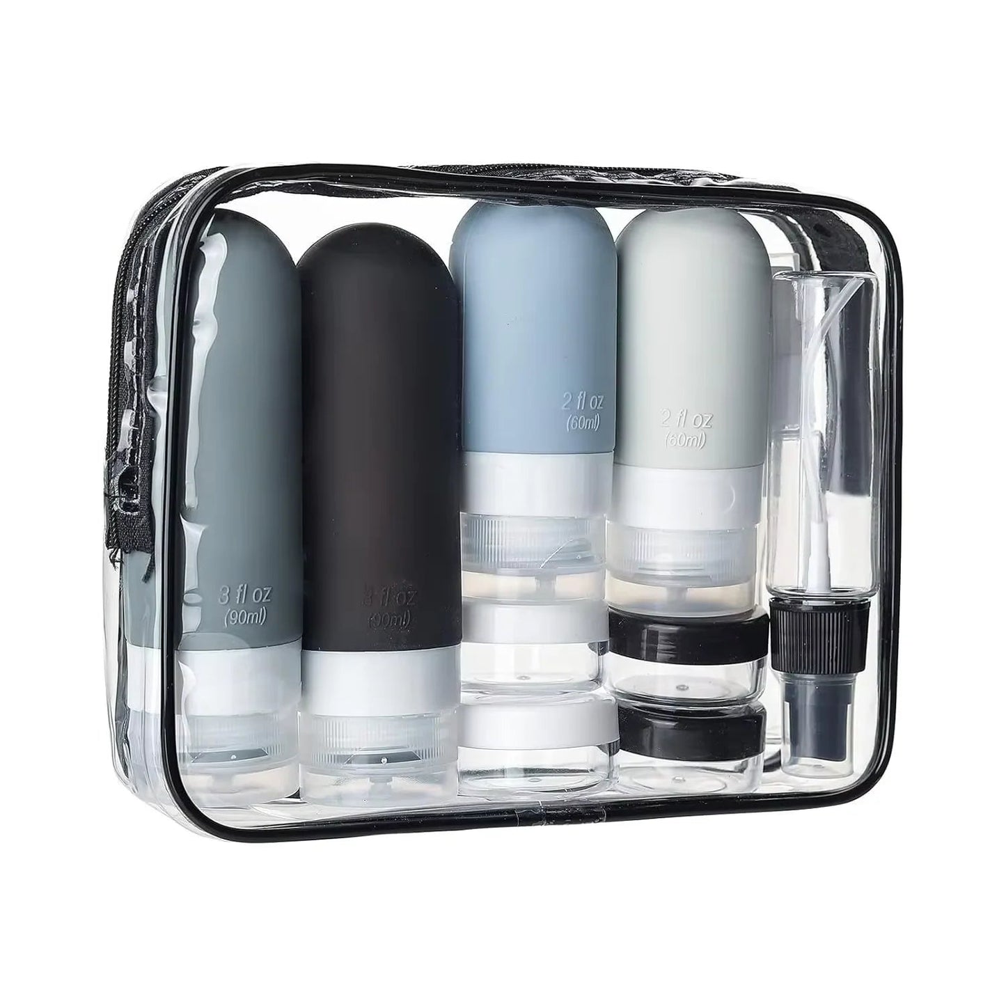 16 Pack Leak Proof Travel Bottle Set Made Of Silicone - TSA-Approved Containers For Toiletries And Conditioner Boutique Voyage