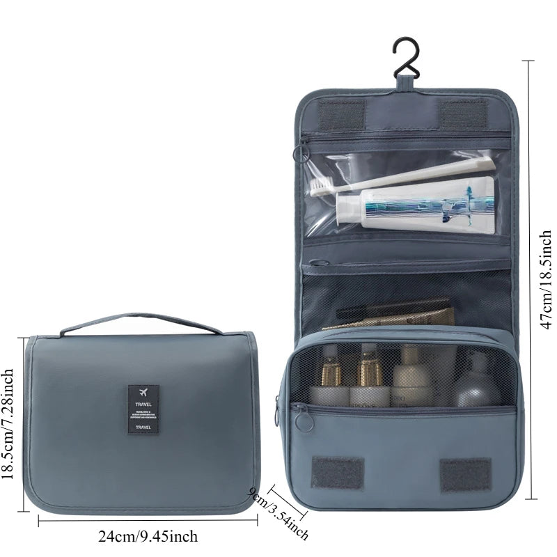 Travel Makeup Bag Waterproof Toiletries Organizer High Quality Women Neceser Bathroom Hook Wash Pouch Hook Makeup Storage Bag Boutique Voyage