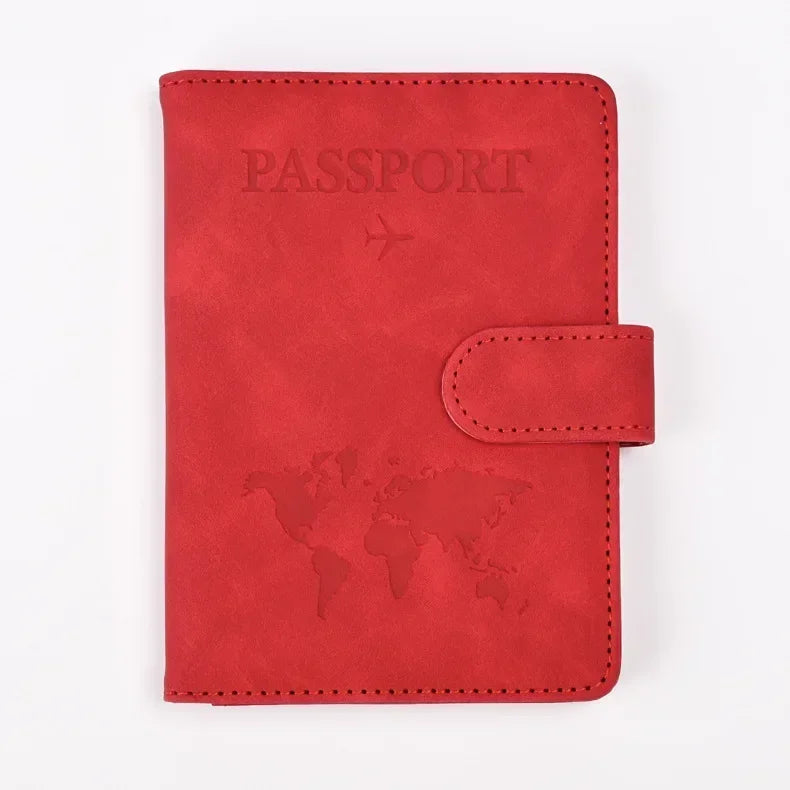 Travel Passport Cover Holder Case PU Leather Men Women Ticket Wallet Protective with Credit Card Holder Protector Cover Case Boutique Voyage