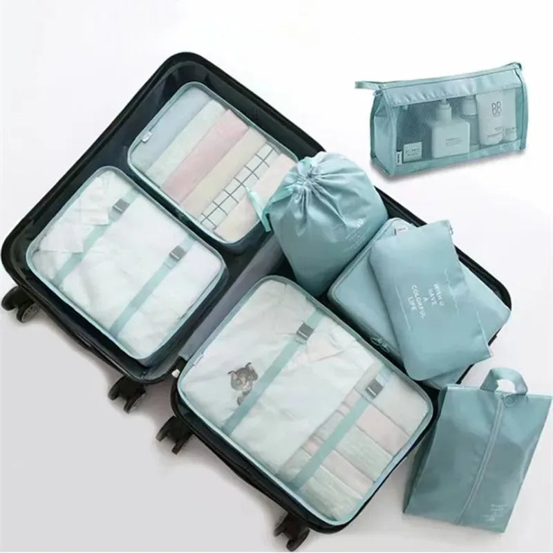 6/8Pcs Set Travel Bag Organizer Clothes Luggage Travel Organizer Blanket Shoes Organizers Bag Suitcase Pouch Packing Cubes Boutique Voyage
