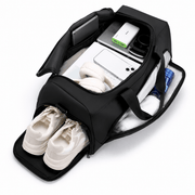 Sac de voyage avec compartiment chaussures ouvert