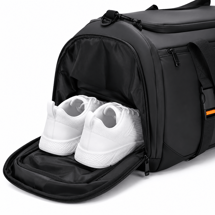 Sac de voyage polyvalent ouvert chaussure