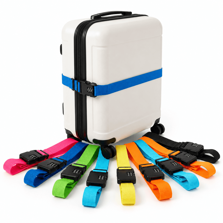 Sangle valise ajustable à code mise en scène