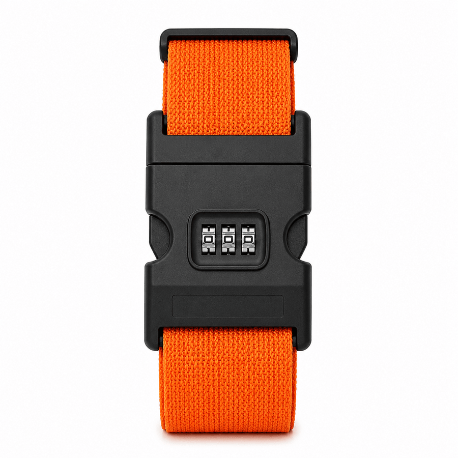 Sangle valise ajustable à code orange