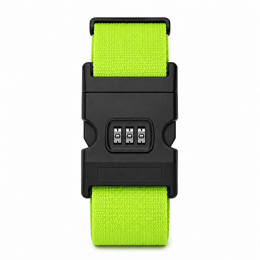 Sangle valise ajustable à code vert
