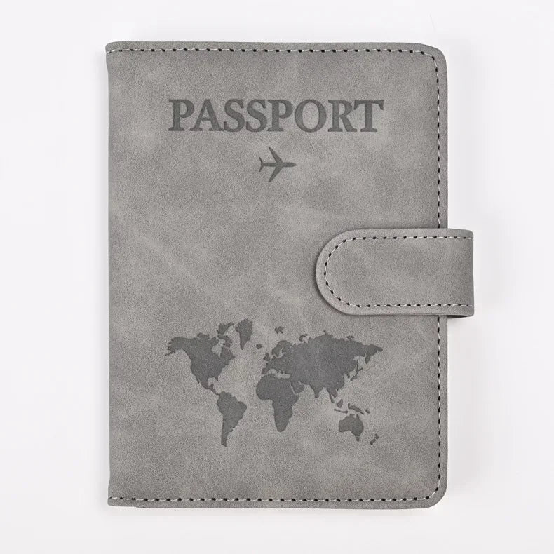 Travel Passport Cover Holder Case PU Leather Men Women Ticket Wallet Protective with Credit Card Holder Protector Cover Case Boutique Voyage