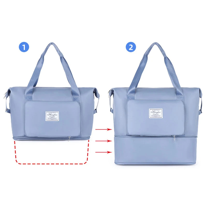 Large Capacity Expanding Travel Bags Luggage Organizer Bag Handbag Waterproof Portable Foldable Travel Clothes Storage Bag New Boutique Voyage