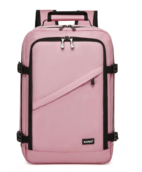 Kono Cabin bag 40x20x25 cm for Ryanair Under Seat hand luggage Backpack, Cabin Size 20L Black Minimalist Boutique Voyage