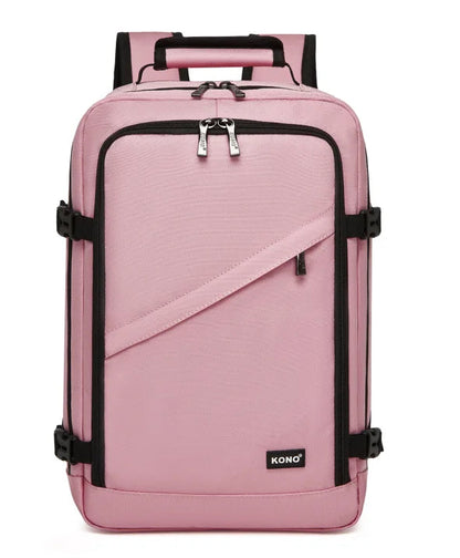 Kono Cabin bag 40x20x25 cm for Ryanair Under Seat hand luggage Backpack, Cabin Size 20L Black Minimalist Boutique Voyage