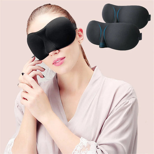 Breathable 3D Sleeping Eye Mask Strong Blackout Eye Mask Eye Mask Soft Portable Blindfold Travel Eyeshade for School Home Office Boutique Voyage