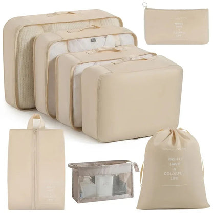 6/8Pcs Set Travel Bag Organizer Clothes Luggage Travel Organizer Blanket Shoes Organizers Bag Suitcase Pouch Packing Cubes Boutique Voyage