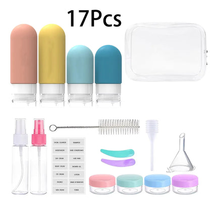16 Pack Leak Proof Travel Bottle Set Made Of Silicone - TSA-Approved Containers For Toiletries And Conditioner Boutique Voyage