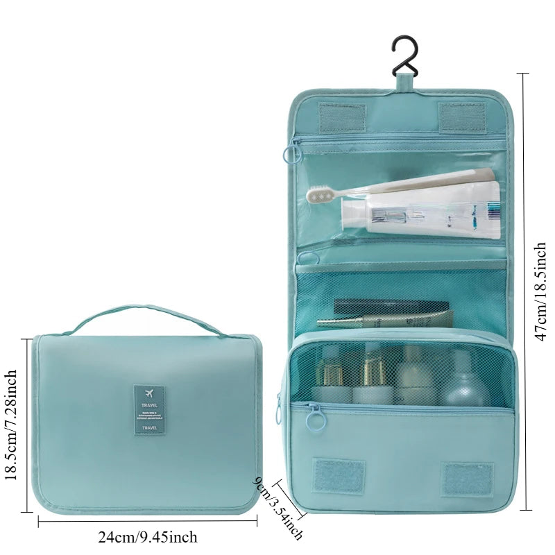 Travel Makeup Bag Waterproof Toiletries Organizer High Quality Women Neceser Bathroom Hook Wash Pouch Hook Makeup Storage Bag Boutique Voyage