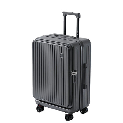Multifunctional Front Opening Expandable Suitcase with Cup Holder Large Capacity Luggage 360° Shock Absorbing Wheels 20' 24' 28' Boutique Voyage