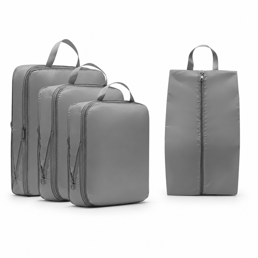 Set 4 cubes de compression voyage gris