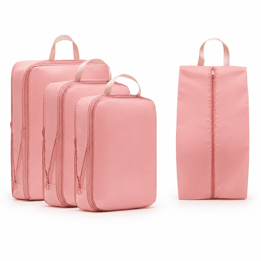 Set 4 cubes de compression voyage rose