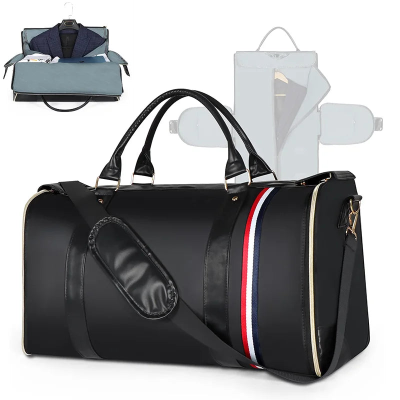 Geestock Convertible Garment Bag 2in1 Carry On Travel Duffle Bag Women Foldable Hanging Suit Travel Bags Waterproof Weekender Ba Boutique Voyage