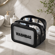 Trousse double compartiment sec/humide mise en scene, noir