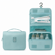 Trousse maquillage suspendue , bleu ciel