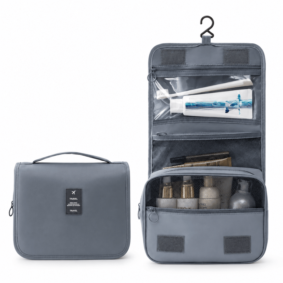 Trousse maquillage suspendue , gris