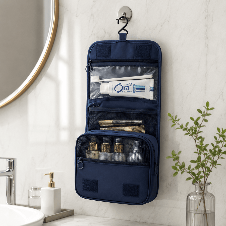 Trousse maquillage suspendue , mise en scene 2