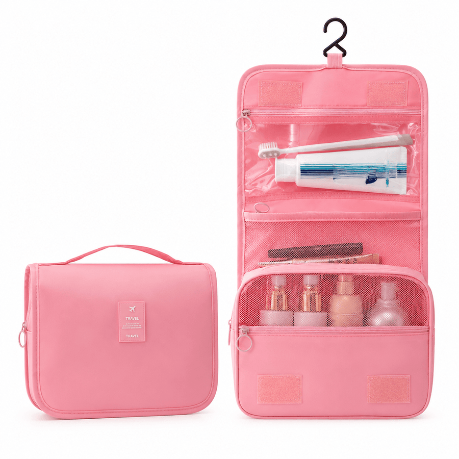 Trousse maquillage suspendue , rose