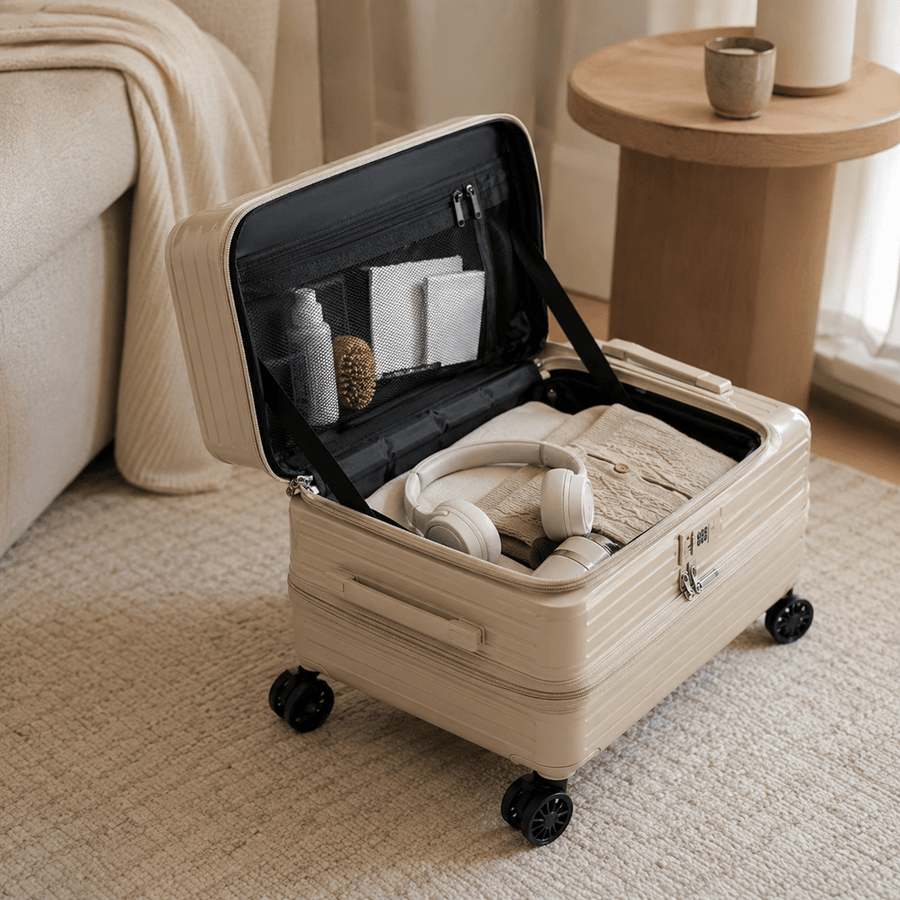 Valise Cabine Extensible 55cm ouverte